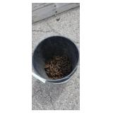 bucket with 20ft long tow chain