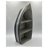 18-1/2' galvanized metal nautical boat-shaped