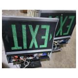 2 Hanging Exit Signs