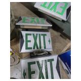 4 hanging Exit Signs