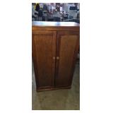 Wooden Vhs double door storage cabinet 24x13x41in