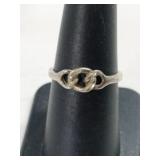 Silver twist ring marked 925 size 7  .055oz