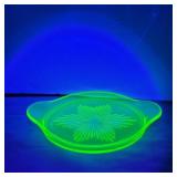 Yellow UV glass platter 9.5in