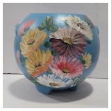 Ransburg pottery hand painted crock cookie jar