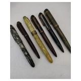 6 different kind & style fountain pens w/nib