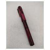 Conklin maroon marble fountain pen silver