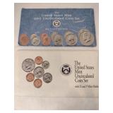 1991 and 1992 uncirculated mint coin sets