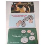1993 and 1994- 1995 uncirculated mint coin sets