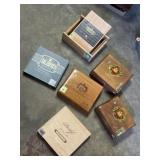 7 wooden cigar boxes various styles & brands,
