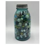 Older blue glass Ball perfect mason jar of