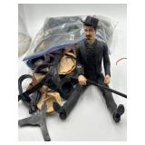 Marx Johnny West Sam Cobra Action Figure & hats,