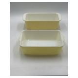 Pyrex #213 loaf pan and #503-B rectangle dish