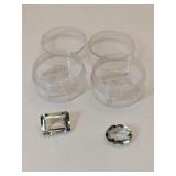 2 clear gemstones