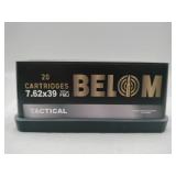 BELOM 7.62x39 Tactical 123 gr FMJ 20 rounds
