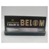 BELOM 7.62x39 Tactical 123 gr FMJ 20 rounds
