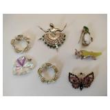 Rhinestone brooches
