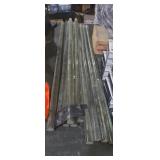 10 - 3ft clear glass rods