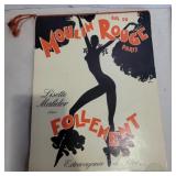 Moulin Rouge play bill and old black amd white