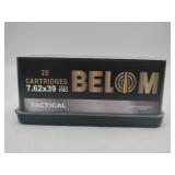 BELOM 7.62x39 Tactical 123 gr FMJ 20 rounds