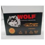 Wolf power rifle slug 12 gauge 5 shells