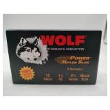 Wolf power rifle slug 12 gauge 5 shells