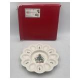 Nikko Happy Holidays Deviled Egg Platter in box