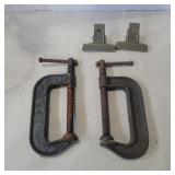 2 no.4 clamps and 2 small clamps