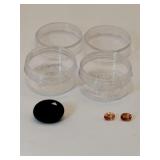 3 different black and yellow gemstones