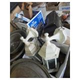 Porch lights, Dough Bowl with Sifter, Galvanized