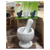 New marble mortar and pestle set