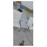 Outdoor chairs swivel and 2 tables