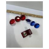 Large Faceted Crystal Gemstone Paperweights Lot