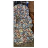 Muti colored flower pattern chair with matching