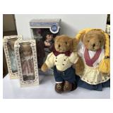 Porcelain dolls and Dutch dressed bears