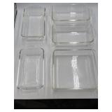 1 Pyrex & 1 Anchor Hocking, & 3 Fire King glass