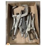 various locking tools, welding clamps, pliers