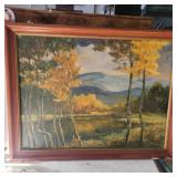 Framed painting by A. Paul Davis 26in x 20in