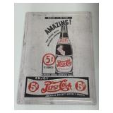 Pepsi-Cola embossed metal sign, 12 x 17"