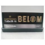BELOM 7.62x39 Tactical 123 gr FMJ 20 rounds
