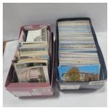 2 shoe boxes post cards courthouses and assorted