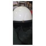 White small motorcycle helmet