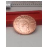 Statue Of Liberty 1 Ounce Copper  .999 Fine