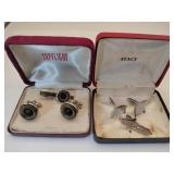 Topflight gold tone Blackstone cufflinks and