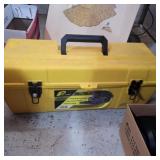 Yellow toolbox and red small toolbox with tools