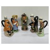5 Wood & Sons Charles Dickens Toby Jugs, Franklin