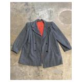 Vintage gray herringbone double-breasted