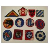 12 mixed vintage patches