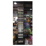 Cd tower with assortment of cds