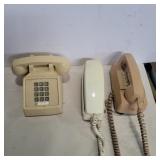 3 corded telephones