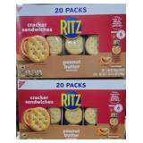 2- 20ct boxes of ritz peanut butter crackers